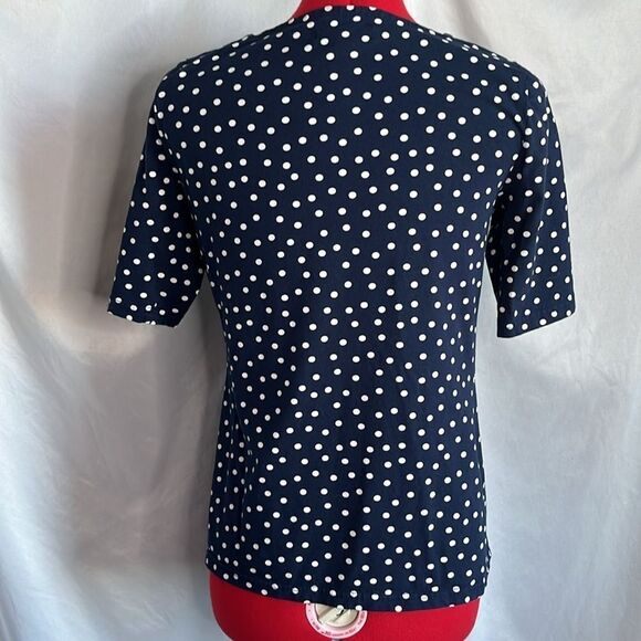 MM60 Chaps boat neck polka dot shirt - Picture 4 of 7